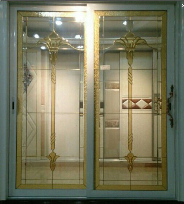decorative glass panels in French door