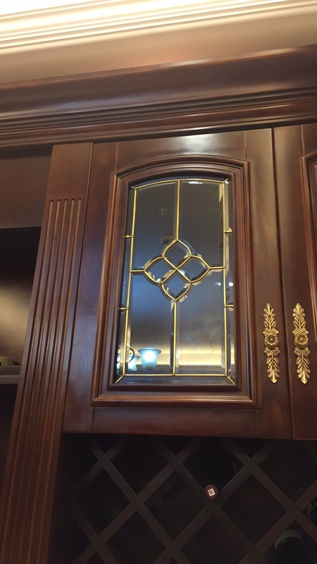 Leaded Glass Cabinet Door Insert Brass Came