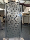 All Diamond Beveled Entry  Door Glass With Patina Caming
