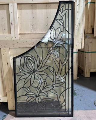 Custom Inlaid Glass For Wooden Doors: Size & Design Tailored To Customer Requirements