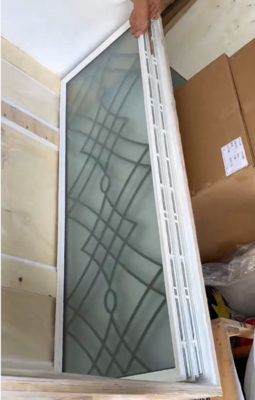 Customized Decorative glass with frame for entrance doors