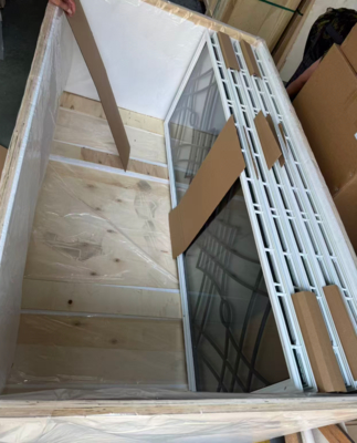 Customized Decorative glass with frame for entrance doors