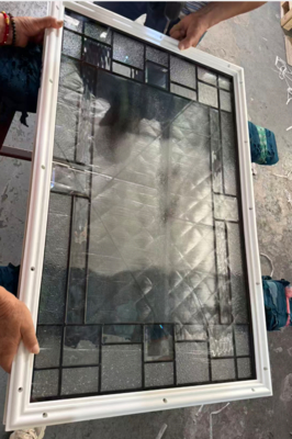 Customized Decorative glass with frame for entrance doors