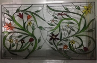 300mm 200mm Victorian Leaded Stained Leaded Glass Patina Caming