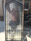 Antique Stained 3.2MM Decorative Leaded Glass Patina Caming  Front Door Transparent
