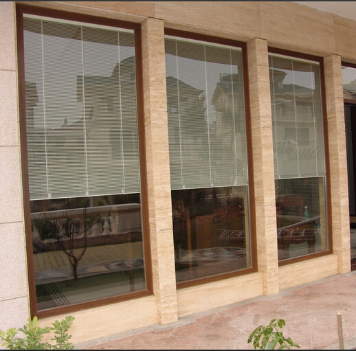 Office Partition Glass Window Exterior Door Blinds Inside 2.54CM 1.2M