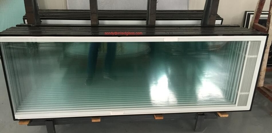 25.4mm Blinds Between Glass Flat Shape Blinds For Patio Doors Heat Insulation OEM